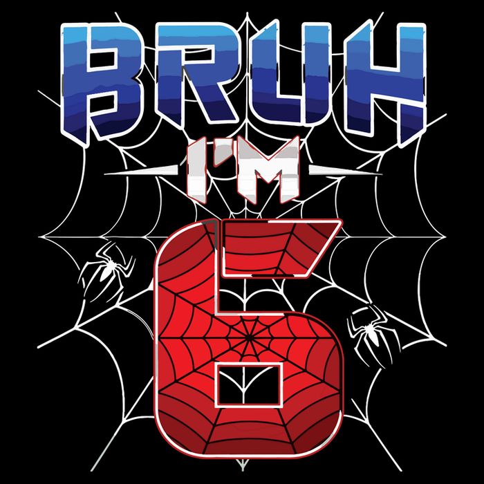 Bruh Im 6 Year Old Birthday Spider Web Boy 6th Birthday Cooling Performance Crew T-Shirt