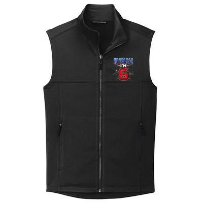 Bruh Im 6 Year Old Birthday Spider Web Boy 6th Birthday Collective Smooth Fleece Vest