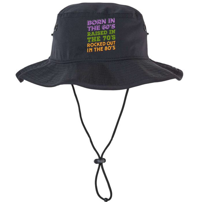 Born In 60S Raised In 70S Rocked Out 80S Music Generation Legacy Cool Fit Booney Bucket Hat