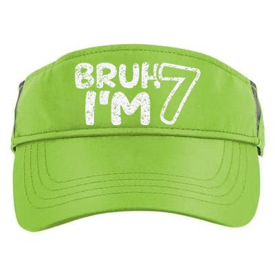 Bruh IM 7 ItS My 7th Birthday 7 Year Old Birthday Adult Drive Performance Visor