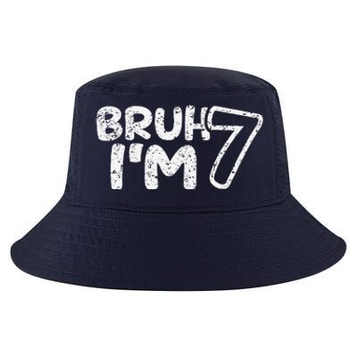 Bruh IM 7 ItS My 7th Birthday 7 Year Old Birthday Cool Comfort Performance Bucket Hat