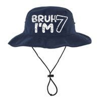 Bruh IM 7 ItS My 7th Birthday 7 Year Old Birthday Legacy Cool Fit Booney Bucket Hat