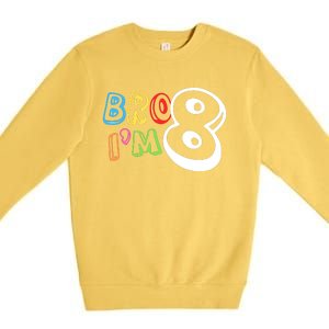 Bro IM 8 Eight Years Old 8th Birthday Boy Girl Family Premium Crewneck Sweatshirt