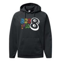 Bro IM 8 Eight Years Old 8th Birthday Boy Girl Family Performance Fleece Hoodie