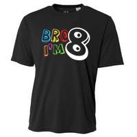 Bro IM 8 Eight Years Old 8th Birthday Boy Girl Family Cooling Performance Crew T-Shirt