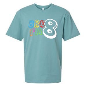 Bro IM 8 Eight Years Old 8th Birthday Boy Girl Family Sueded Cloud Jersey T-Shirt