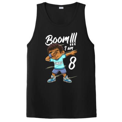 Boom Im 8 Year Old Black Boy Dabbing Birthday Party 8th Bday PosiCharge Competitor Tank