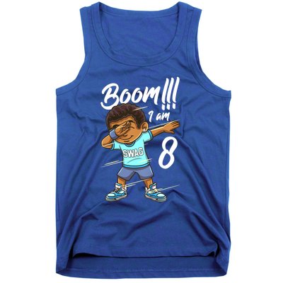 Boom Im 8 Year Old Black Boy Dabbing Birthday Party 8th Bday Tank Top