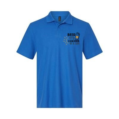 Beer ItS A Vacation In A Can National Beer Day Gift Softstyle Adult Sport Polo