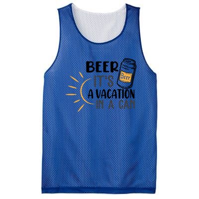 Beer ItS A Vacation In A Can National Beer Day Gift Mesh Reversible Basketball Jersey Tank