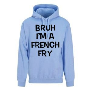 Bruh IM A French Fry Funny Pretend Lazy Halloween Costume Unisex Surf Hoodie