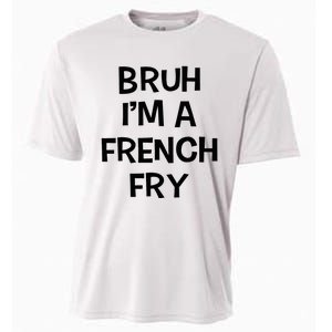 Bruh IM A French Fry Funny Pretend Lazy Halloween Costume Cooling Performance Crew T-Shirt