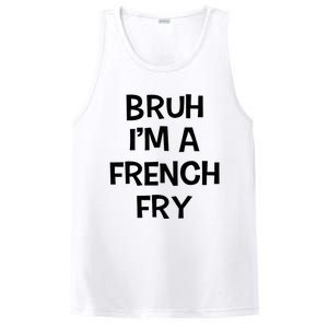 Bruh IM A French Fry Funny Pretend Lazy Halloween Costume PosiCharge Competitor Tank