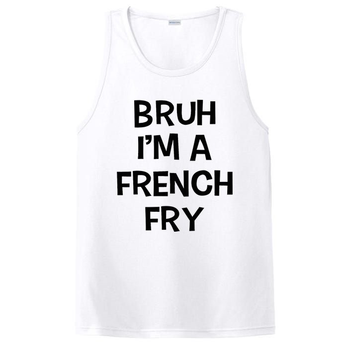 Bruh IM A French Fry Funny Pretend Lazy Halloween Costume PosiCharge Competitor Tank