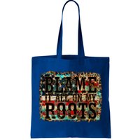 Blame It All On My Roots Country Music Vintage Usa Flag Tote Bag