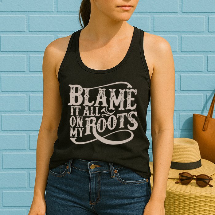 Blame It All On My Roots Womens Tank Top