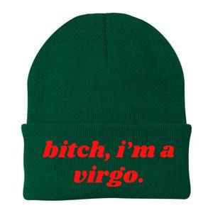 Bitch IM A Virgo Funny Horoscope Slogan Attitude Statement Knit Cap Winter Beanie