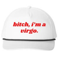 Bitch IM A Virgo Funny Horoscope Slogan Attitude Statement Snapback Five-Panel Rope Hat