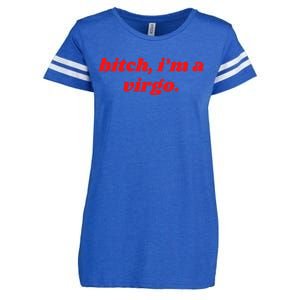 Bitch IM A Virgo Funny Horoscope Slogan Attitude Statement Enza Ladies Jersey Football T-Shirt