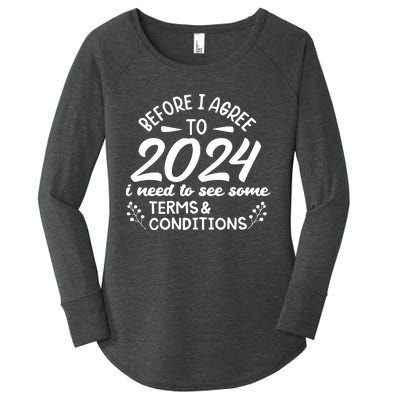 Before I Agree To 2024 I Need To See Some Terms Conditions Women's Perfect Tri Tunic Long Sleeve Shirt