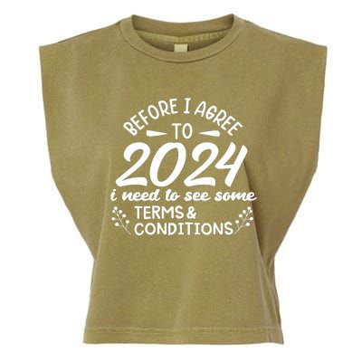 Before I Agree To 2024 I Need To See Some Terms Conditions Garment-Dyed Women's Muscle Tee