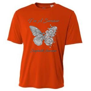 Butterfly I’m A Survivor Encephalitis Awareness Great Gift Cooling Performance Crew T-Shirt