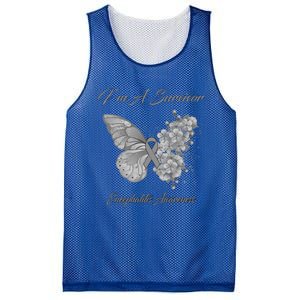 Butterfly I’m A Survivor Encephalitis Awareness Great Gift Mesh Reversible Basketball Jersey Tank