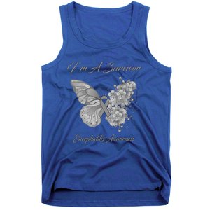 Butterfly I’m A Survivor Encephalitis Awareness Great Gift Tank Top