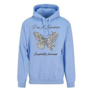 Butterfly I’m A Survivor Encephalitis Awareness Great Gift Unisex Surf Hoodie