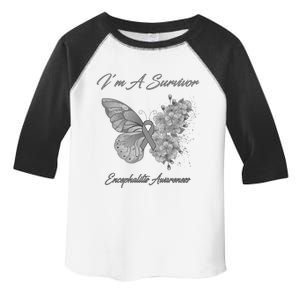 Butterfly I’m A Survivor Encephalitis Awareness Great Gift Toddler Fine Jersey T-Shirt