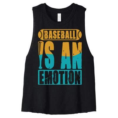 Baseball Is An Emotion Baseball Gift Women's Racerback Cropped Tank