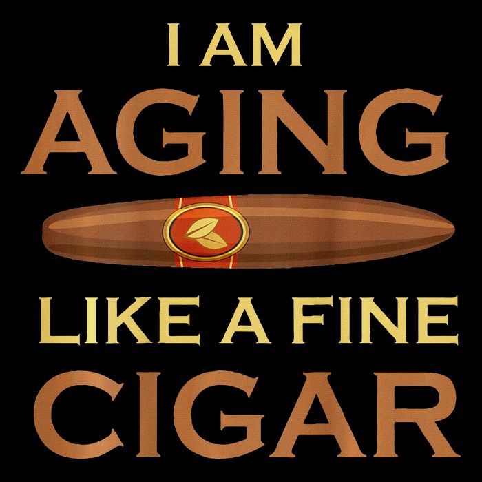 Backprint I Am Aging Like A Fine Cigar 7-Panel Snapback Hat