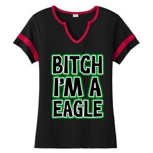 Bitch I'm A Eagle Ladies Halftime Notch Neck Tee