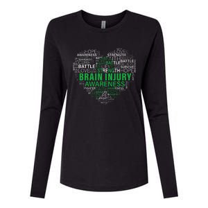 Brain Injury Awareness Fighting Hope Support Strong Warrior Womens Cotton Relaxed Long Sleeve T-Shirt