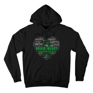 Brain Injury Awareness Fighting Hope Support Strong Warrior Hoodie