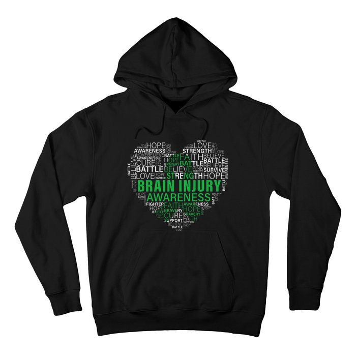 Brain Injury Awareness Fighting Hope Support Strong Warrior Hoodie