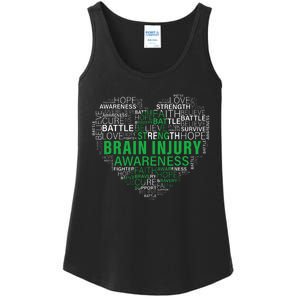 Brain Injury Awareness Fighting Hope Support Strong Warrior Ladies Essential Tank