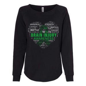 Brain Injury Awareness Fighting Hope Support Strong Warrior Womens California Wash Sweatshirt