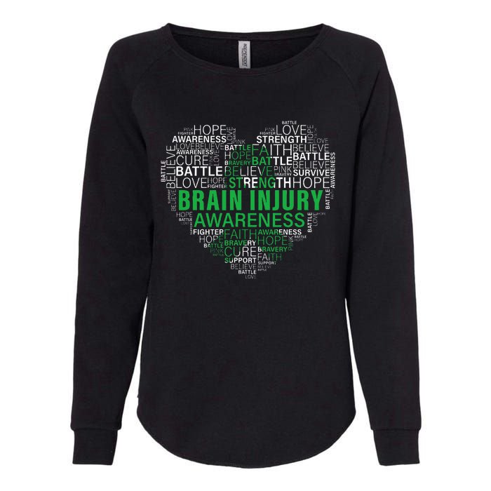 Brain Injury Awareness Fighting Hope Support Strong Warrior Womens California Wash Sweatshirt