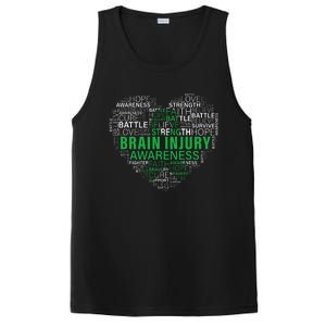 Brain Injury Awareness Fighting Hope Support Strong Warrior PosiCharge Competitor Tank