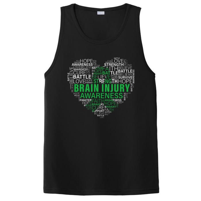 Brain Injury Awareness Fighting Hope Support Strong Warrior PosiCharge Competitor Tank