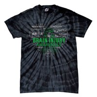 Brain Injury Awareness Fighting Hope Support Strong Warrior Tie-Dye T-Shirt