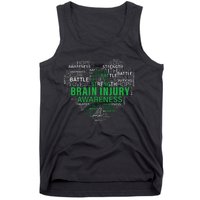 Brain Injury Awareness Fighting Hope Support Strong Warrior Tank Top