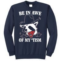 Be In Awe Of My Autism Funny Raccoon Sweatshirt