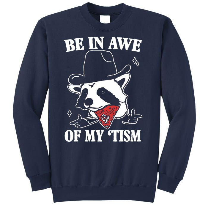 Be In Awe Of My Autism Funny Raccoon Sweatshirt