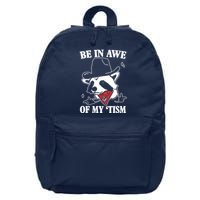 Be In Awe Of My Autism Funny Raccoon 16 in Basic Backpack