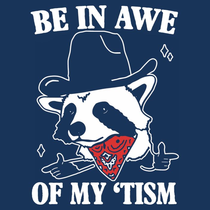 Be In Awe Of My Autism Funny Raccoon Poster