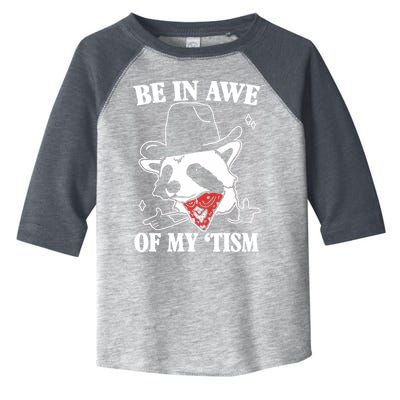 Be In Awe Of My Autism Funny Raccoon Toddler Fine Jersey T-Shirt