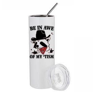 Be In Awe Of My Autism Funny Raccoon Stainless Steel Tumbler