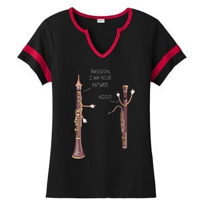 Bassoon I Am Your Father Nooo Funny Oboe Ladies Halftime Notch Neck Tee